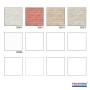 Muster der PROFHOME Stein Kacheln Tapete 355814-GU, Natur Grau, matte Optik.
