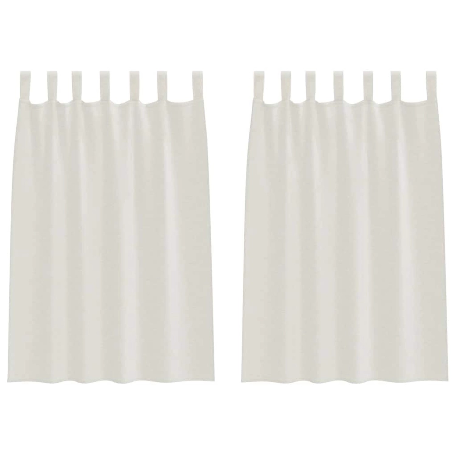 vidaXL Voile-Vorhänge 2 Stk Creme 140x140cm Polyester 4108037 günstig online kaufen