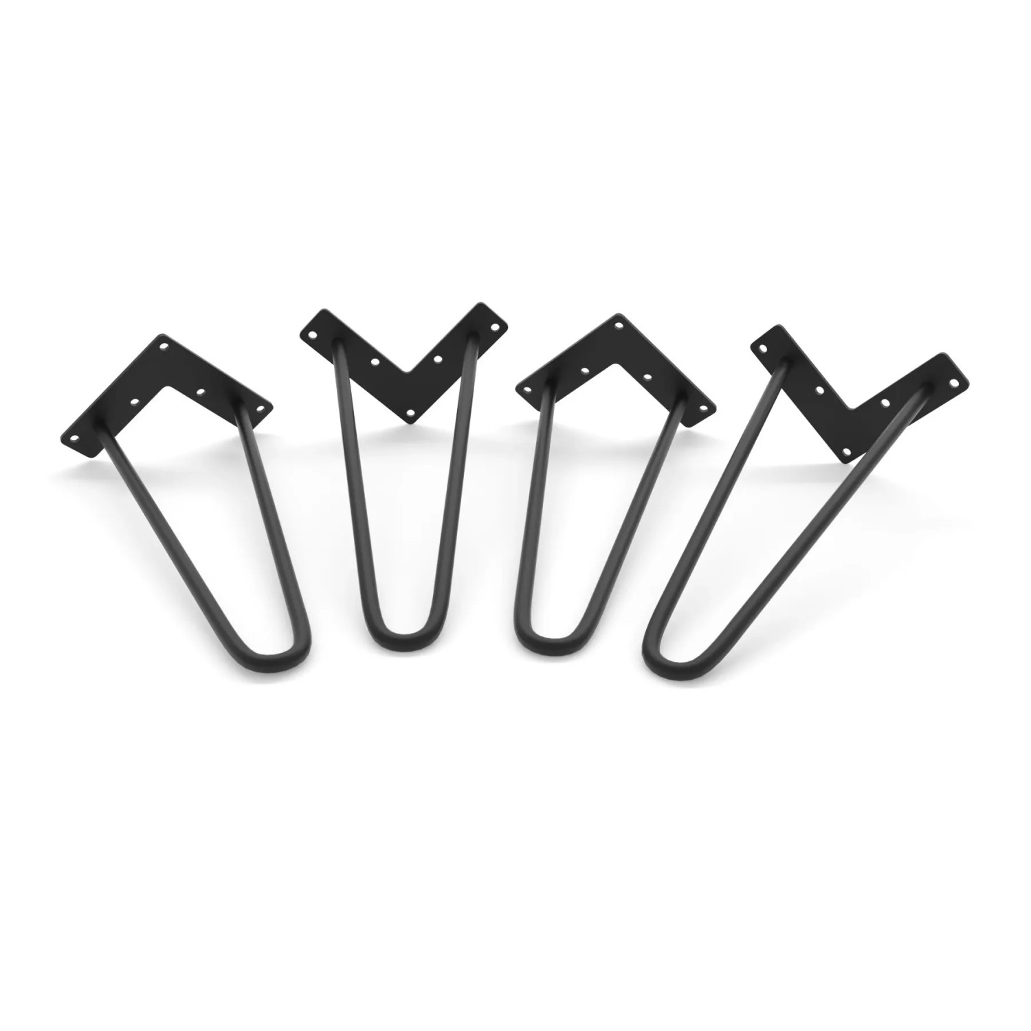 HEVVA Möbelfüße NEAPEL 30 cm Hoch 4er Set Schwarz