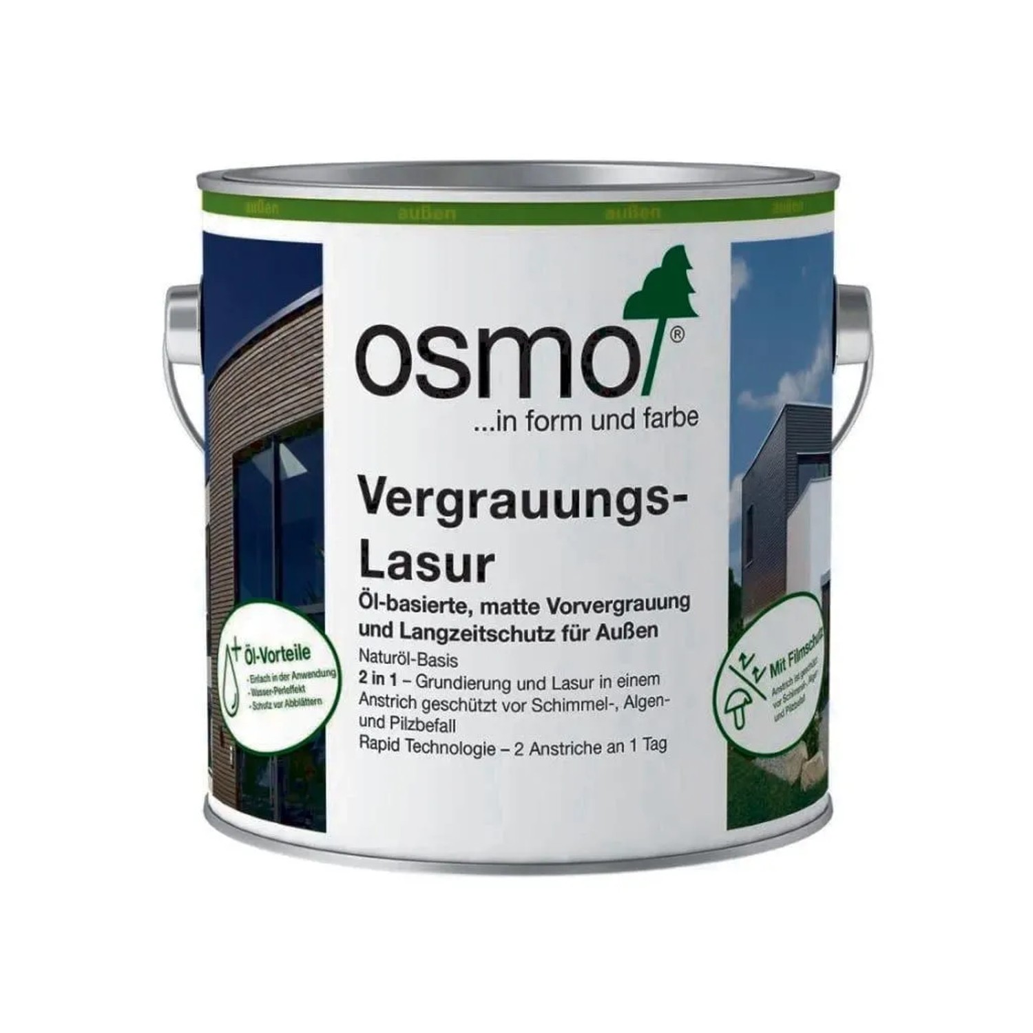 Osmo Vergrauungslasur für Außen Perlgrau