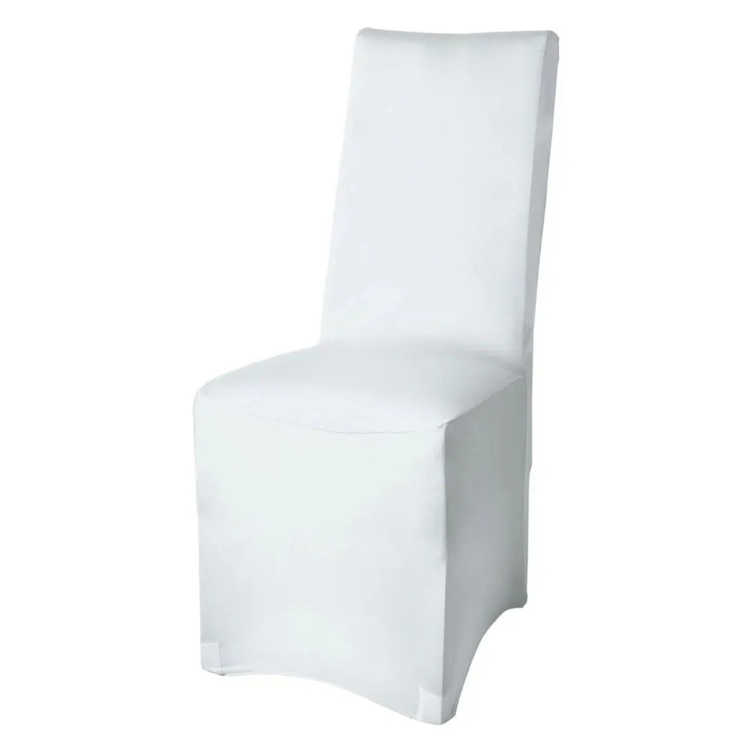 Beautissu Leona Stuhlhusse 95x45cm Weiß Stretch Bankett