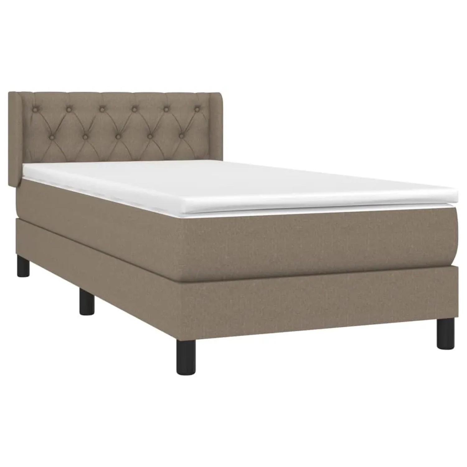 vidaXL Boxspringbett mit Matratze Taupe 80x200 cm Stoff 3129909 günstig online kaufen