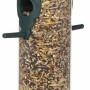 Siena Garden Vogelfutterspender Premium, Kunststoff grün, gefüllt mit Vogelfutter.