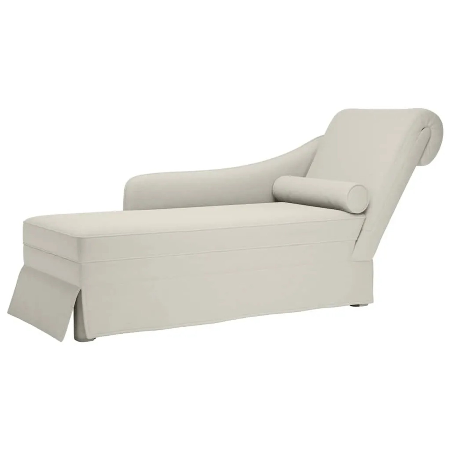 vidaXL Chaiselongue mit Nackenrolle und Rechter Armlehne Creme Samt 4009789