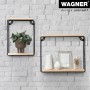 Wagner Designrahmen Draht, 40x50 cm, schwarz matt, als Wandregal mit Deko.