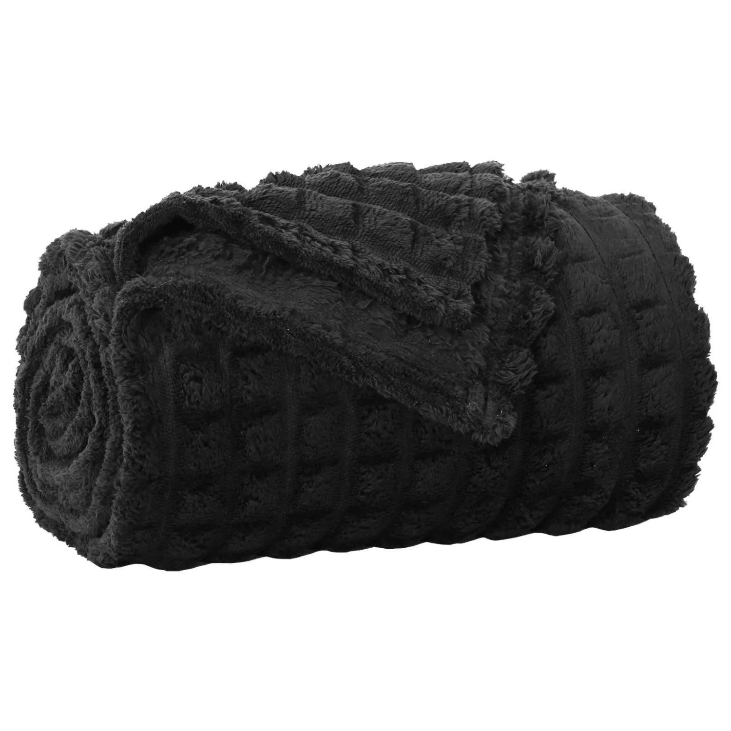 vidaXL Wohndecken 6 Stück Schwarz 270 x 240 cm Fleece 42016964