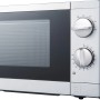 PKM Mikrowelle MW700-17UB2: Unterbau- und Standgerät in Silber mit Drehteller und Timer.