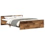 vidaXL Bettgestell Ohne Matratze Altholz-Optik 120x200cm Holzwerkstoff 3328732