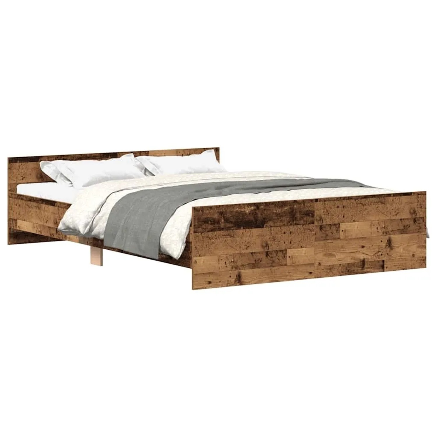 vidaXL Bettgestell Ohne Matratze Altholz-Optik 120x200cm Holzwerkstoff 3328 günstig online kaufen
