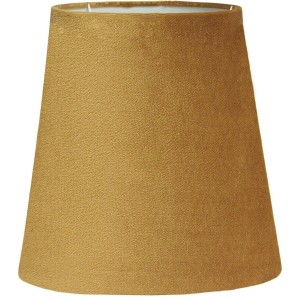 Gelber Samt Lampenschirm Queen 12x12cm für Kerzenleuchtmittel von PR Home.