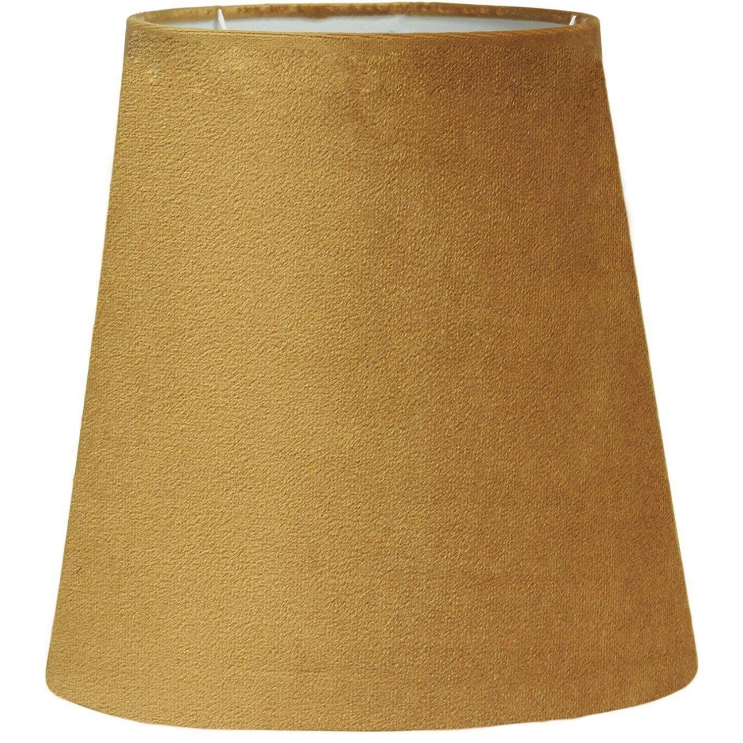 PR Home Queen Lampenschirm Textil Samt Gelb 12x12cm Befestigungsklipp für Kerzen Leuchtmittel