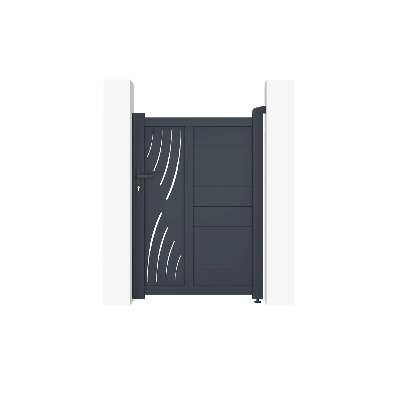 Casanoov Gartentür Aus Aluminium 1M Veleta H 140Cm Grau günstig online kaufen