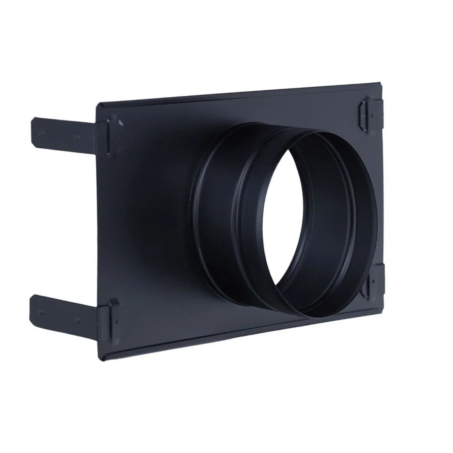Subtiel Verstellbares Stutzenblech 325 x 195 mm Mit 1 Stutzen Ø 125 mm Schwarz
