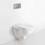 Villeroy & Boch O.Novo Wand-WC Set mit Betätigungsplatte, Tiefspüler in Weiß.