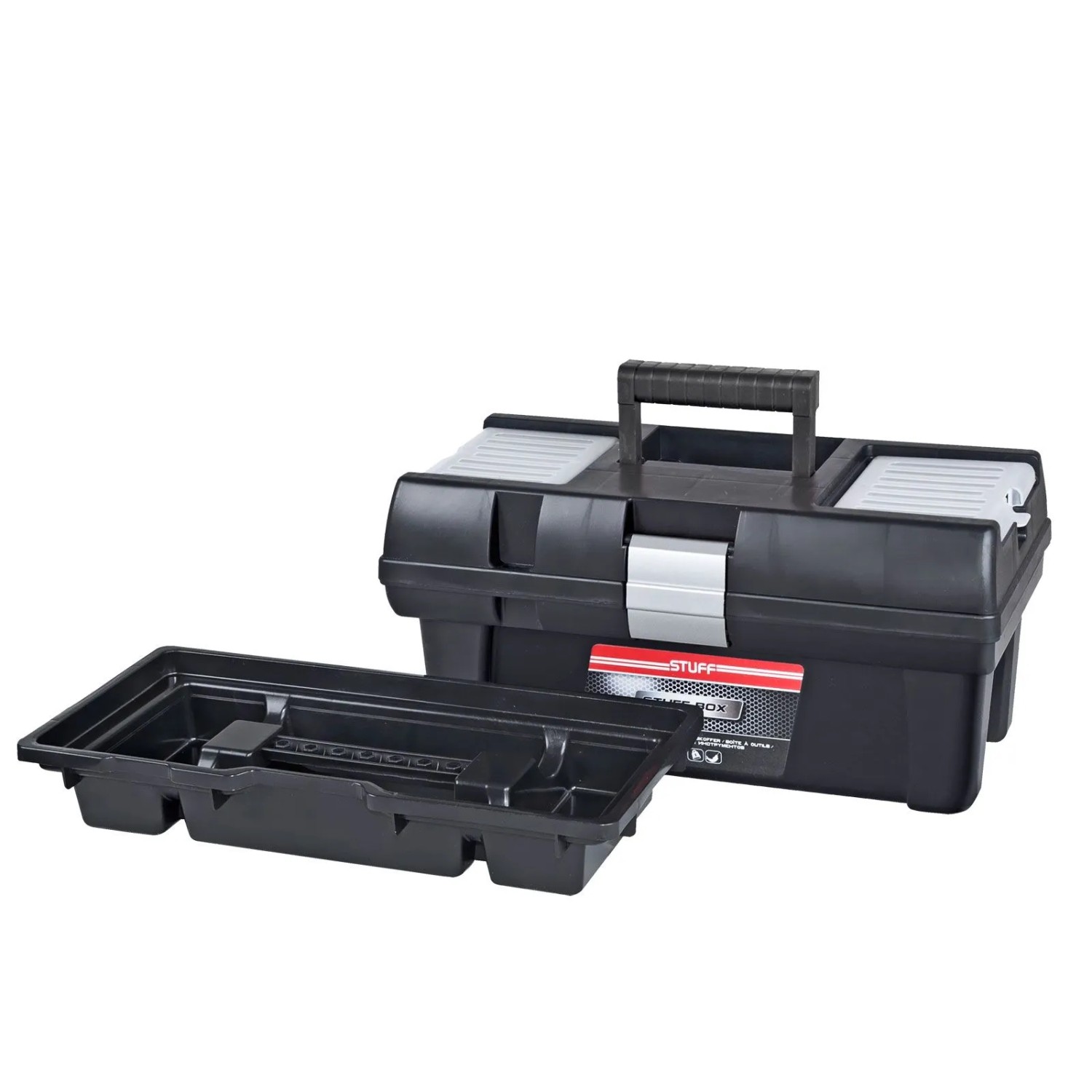 PROREGAL Werkzeugkoffer Light L HxBxT 32x59,5x34cm Polypropylen Schwarz