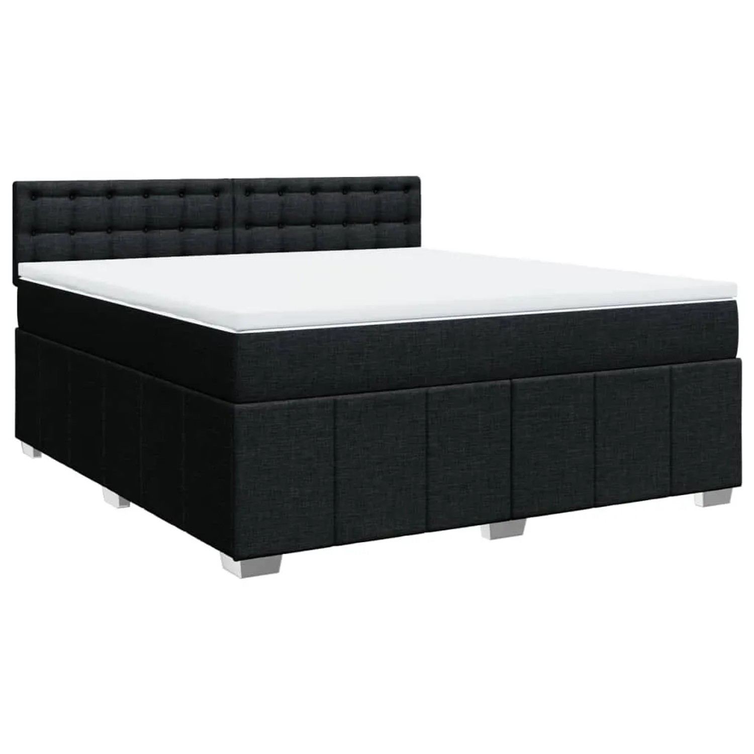 vidaXL Boxspringbett mit Matratze Schwarz 180x200 cm Stoff 3289463 günstig online kaufen