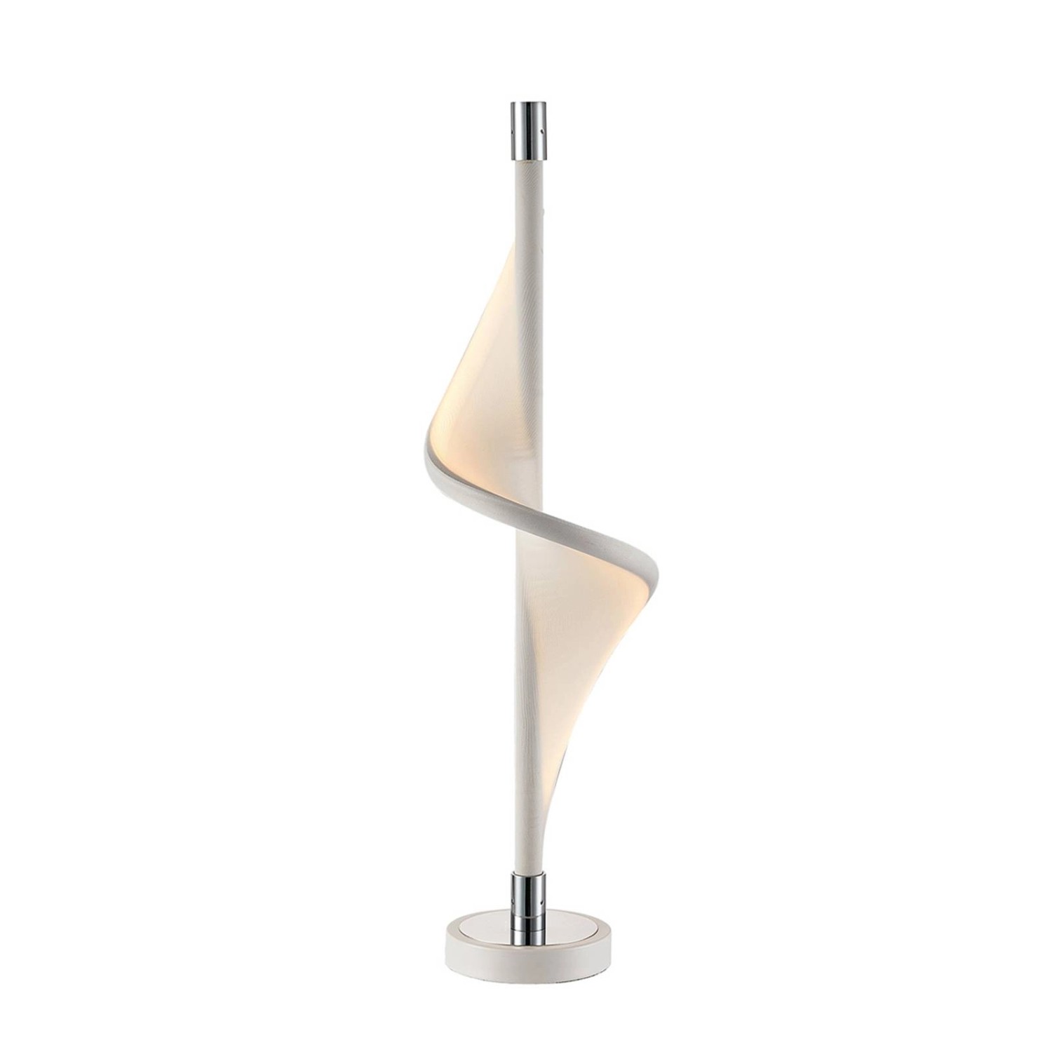 Lucande LED Tischlampe Edano 9626388 Dimmbar Modern in Weiß aus Textil 1-fl günstig online kaufen