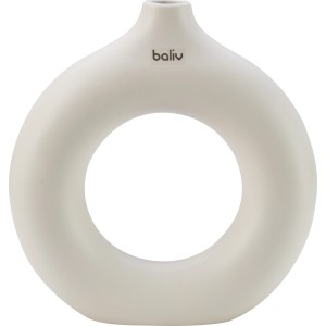 Beige Keramikvase Cosy Cave trend von baliv mit Lochdesign.