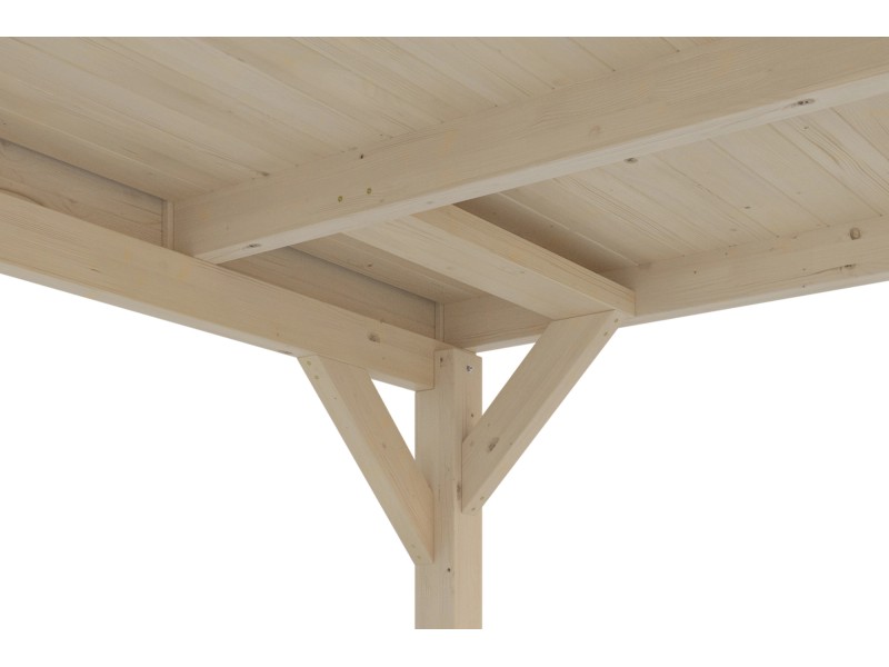 Skan Holz Carport Grunewald cm mit OBI bei x 321 554 EPDM-Dach kaufen cm Natur