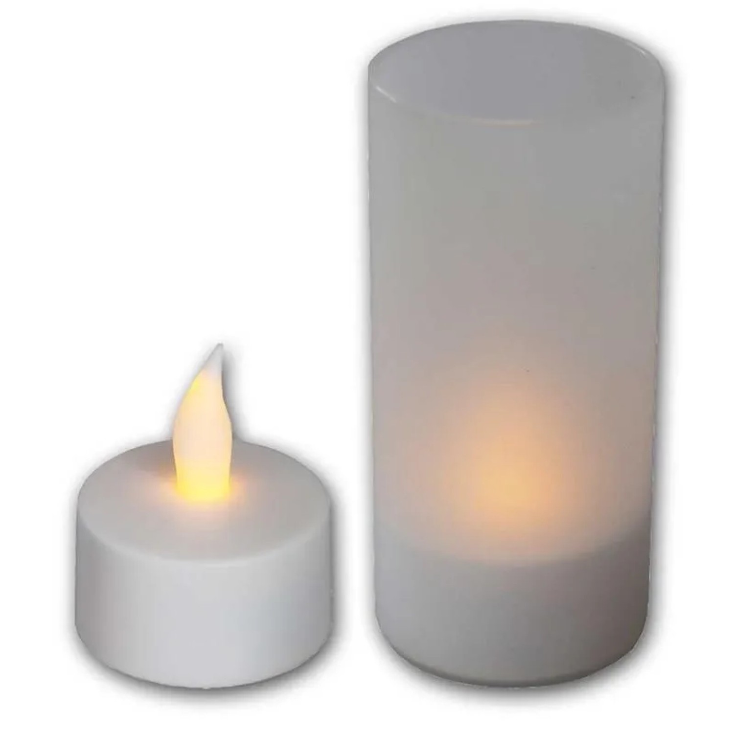 ChiliTec LED Teelichter 12er Set mit Windschutz