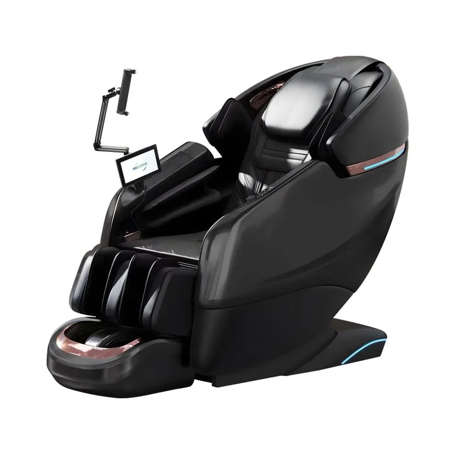 360Home 4D Ganzkörper Massagesessel, Mit Heizfunktion, Tiefenmassage, für den ganzen Körper geeignet, Bluetooth SL Schienen Schwarz 155x76x116cm G6Hei