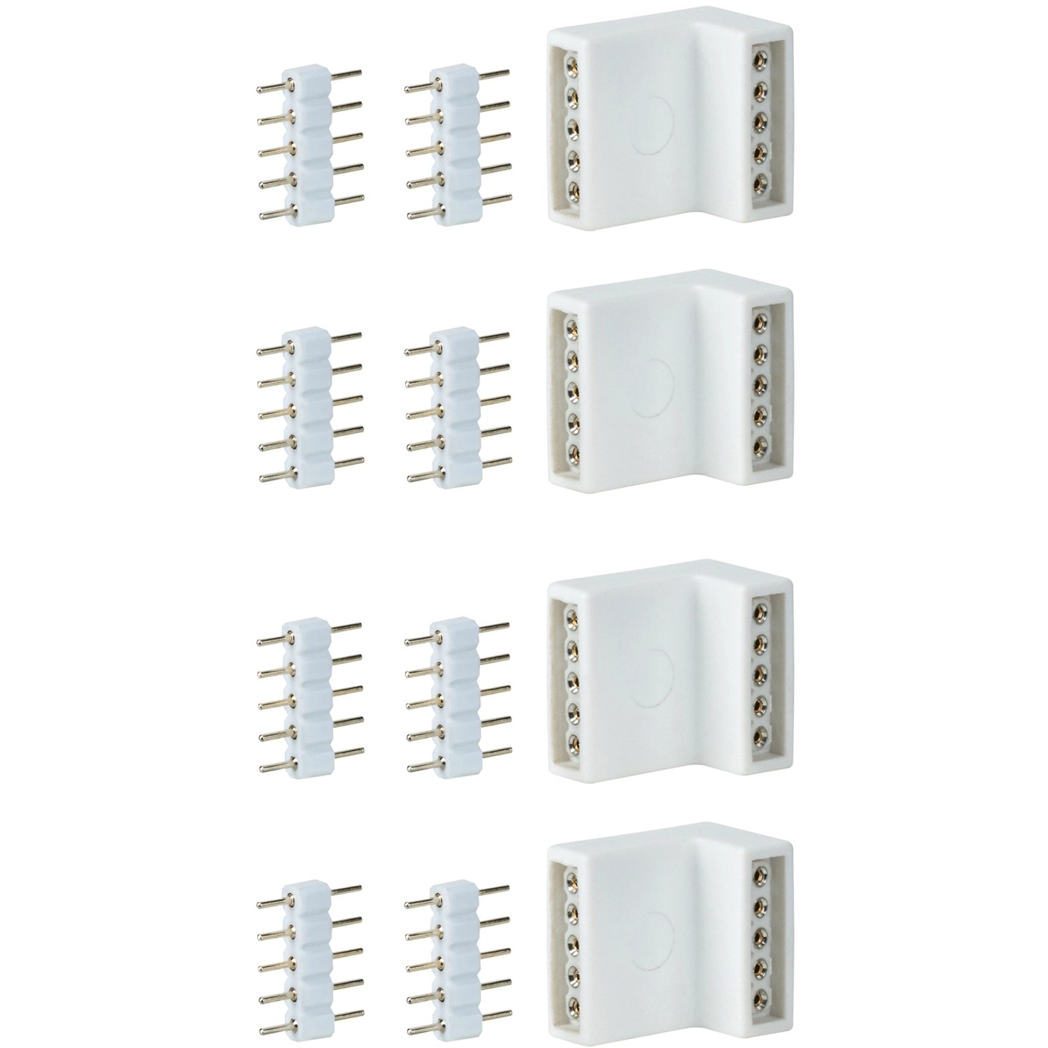 Paulmann LED-Strip Eckverbinder 4er-Set MaxLED, weiß, für LED-Streifen.