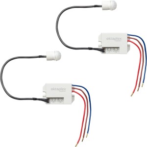 Oktaplex Jan Bewegungsmelder 2er Set für Deckenleuchten, 360° Erfassung, IP65/IP20.