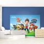 Sanders & Sanders Fototapete Paw Patrol im Kinderzimmer, blau, grün und rot, 255x180 cm.