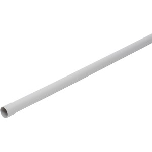 Helles, graues, starres Isolierrohr EN 40, 2 m Länge, für die Aufputzmontage im Innenbereich.