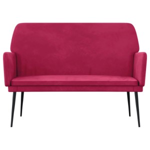 vidaXL Sitzbank Weinrot 108x79x79 cm Samt 351386