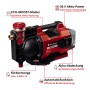 Einhell Aquinna 36/38 F LED Akku-Gartenpumpe mit Twin-Pack Technologie, rot/schwarz.