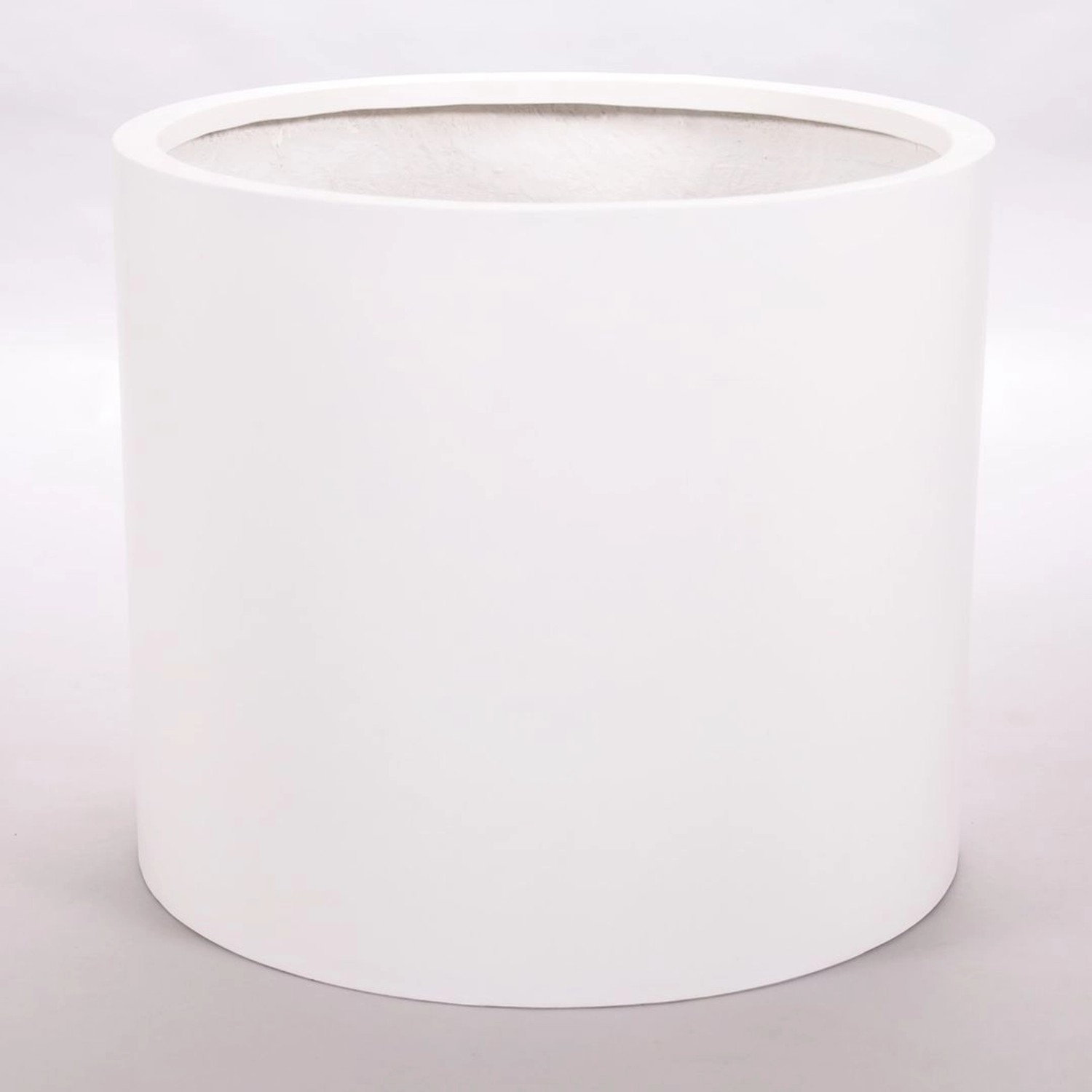 Elegant Einrichten Pflanzkübel Fiberglas Zylindrisch D70xH60cm Perlmutt-Wei günstig online kaufen