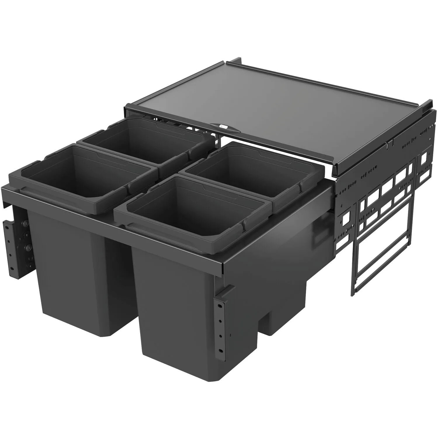 Vauth-Sagel Abfalltrennsystem Envi Space Korpusbreite 600 mm 4x10, Lava