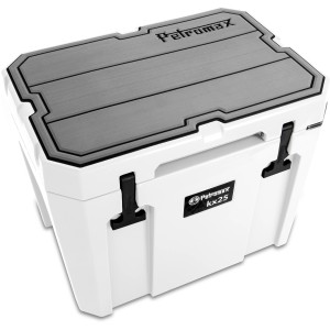 Petromax Haftauflage grau für Kühlbox 25l mit Linienstruktur.
