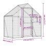 vidaXL Voliere, anthrazit, 179x100x185 cm, Aluminium Vogelhaus mit Maschendraht und Tür.