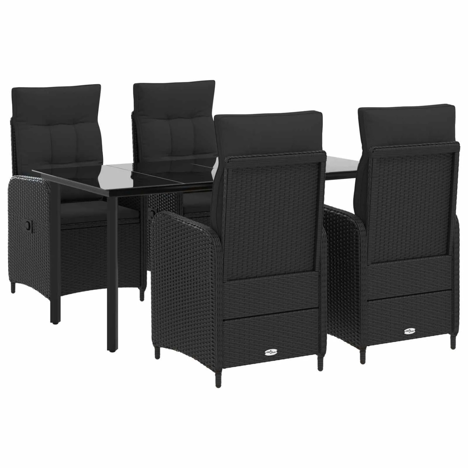 vidaXL Sofa-Tischset 5 Stk PE Rattan und Pulverbeschichteter Stahl 3422484