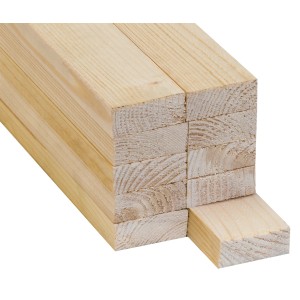 Unterkonstruktionslatten aus Fichte/Tanne, 18x35x2400 mm, gehobelt und egalisiert.