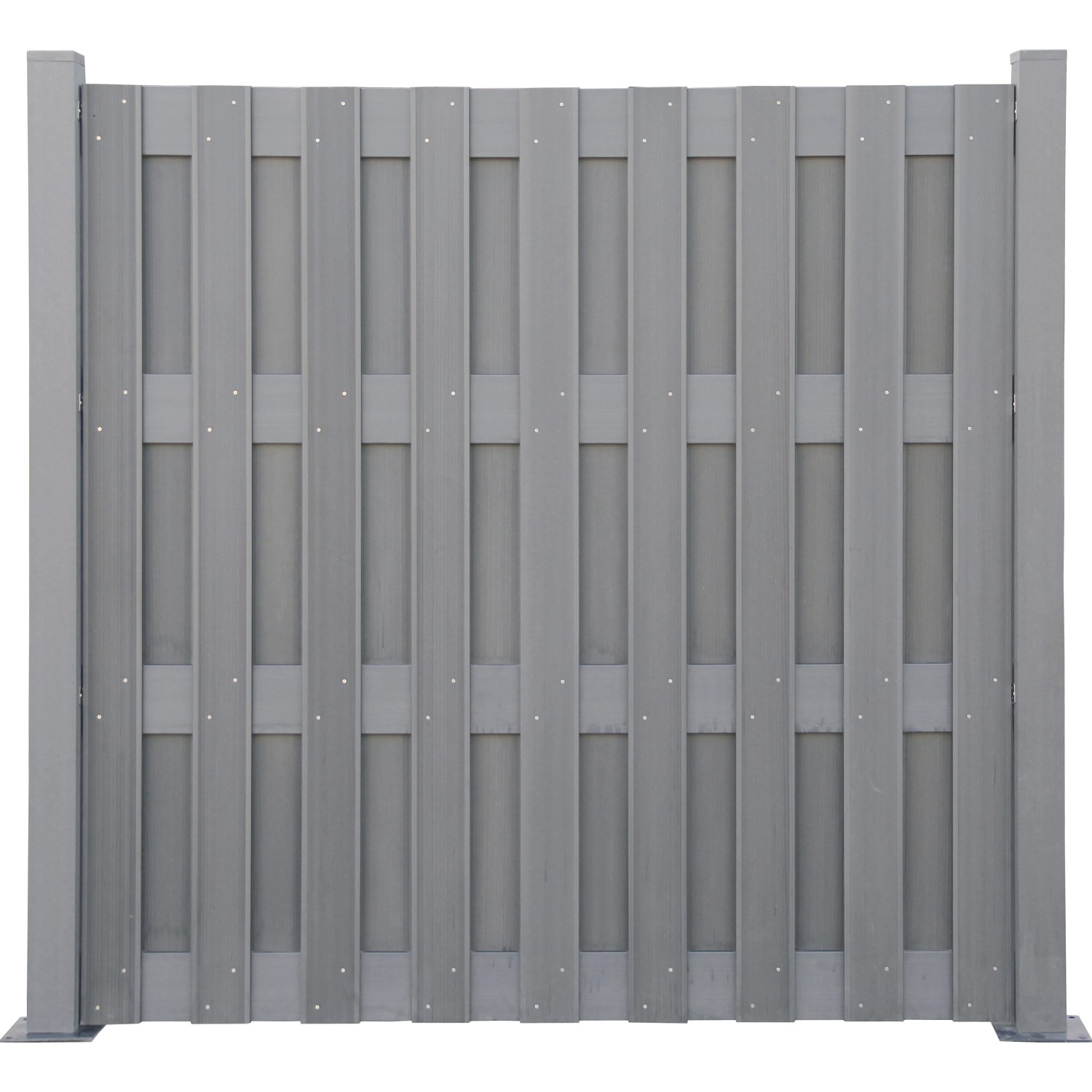 WPC Zaunelement Grau 180 x 180 cm kaufen bei OBI