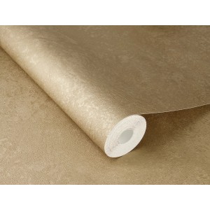 Rasch Vliestapete Factory V, Uni Mattgold, Rolle 10,05x0,53m, mit metallischer Struktur.