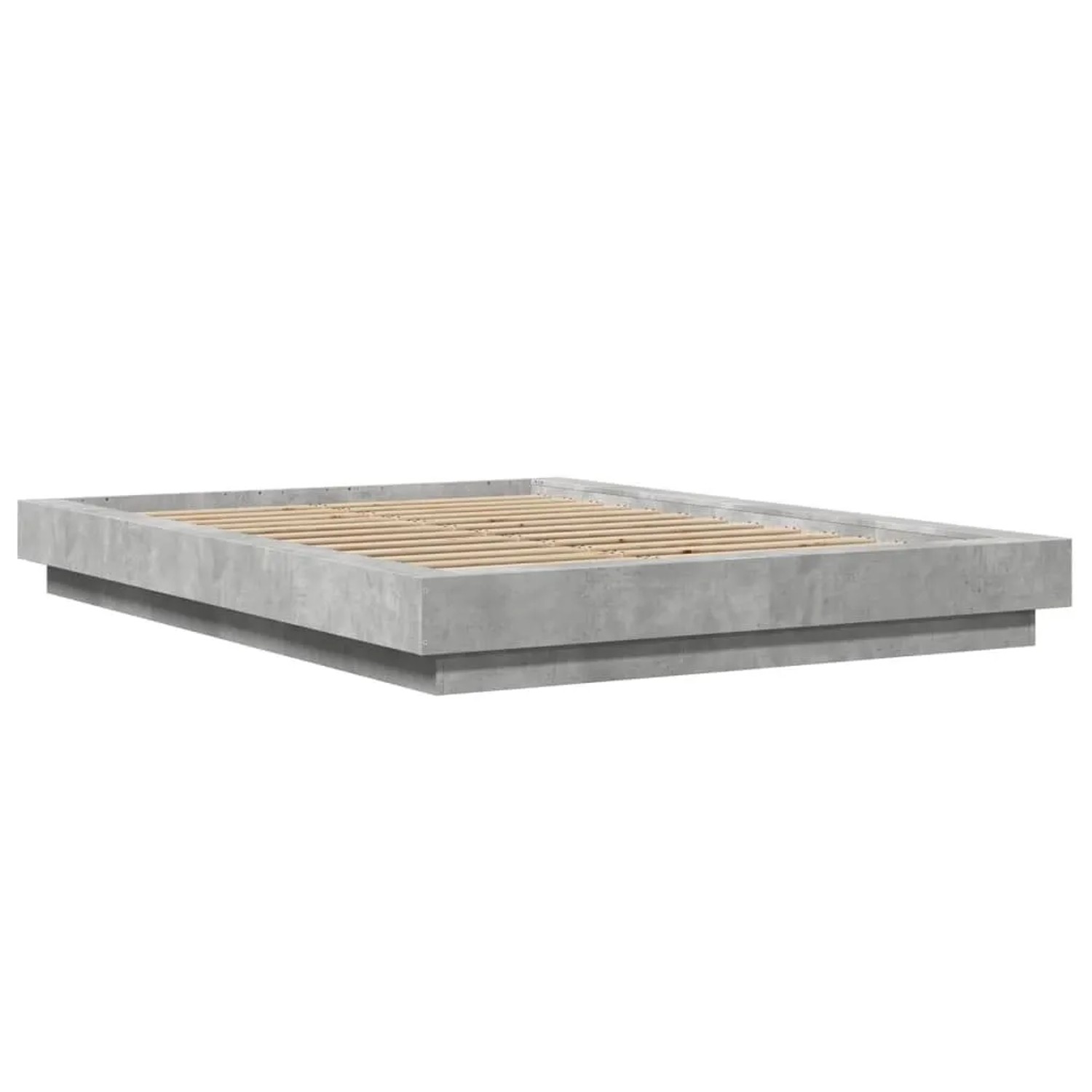 vidaXL Bettgestell Betongrau 120x190 cm Holzwerkstoff 3281234 günstig online kaufen