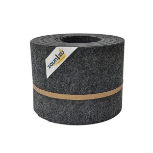 Anthrazitfarbene zaunzu Sichtschutz Vlies Rolle für Doppelstabmattenzäune, 10 Streifen.