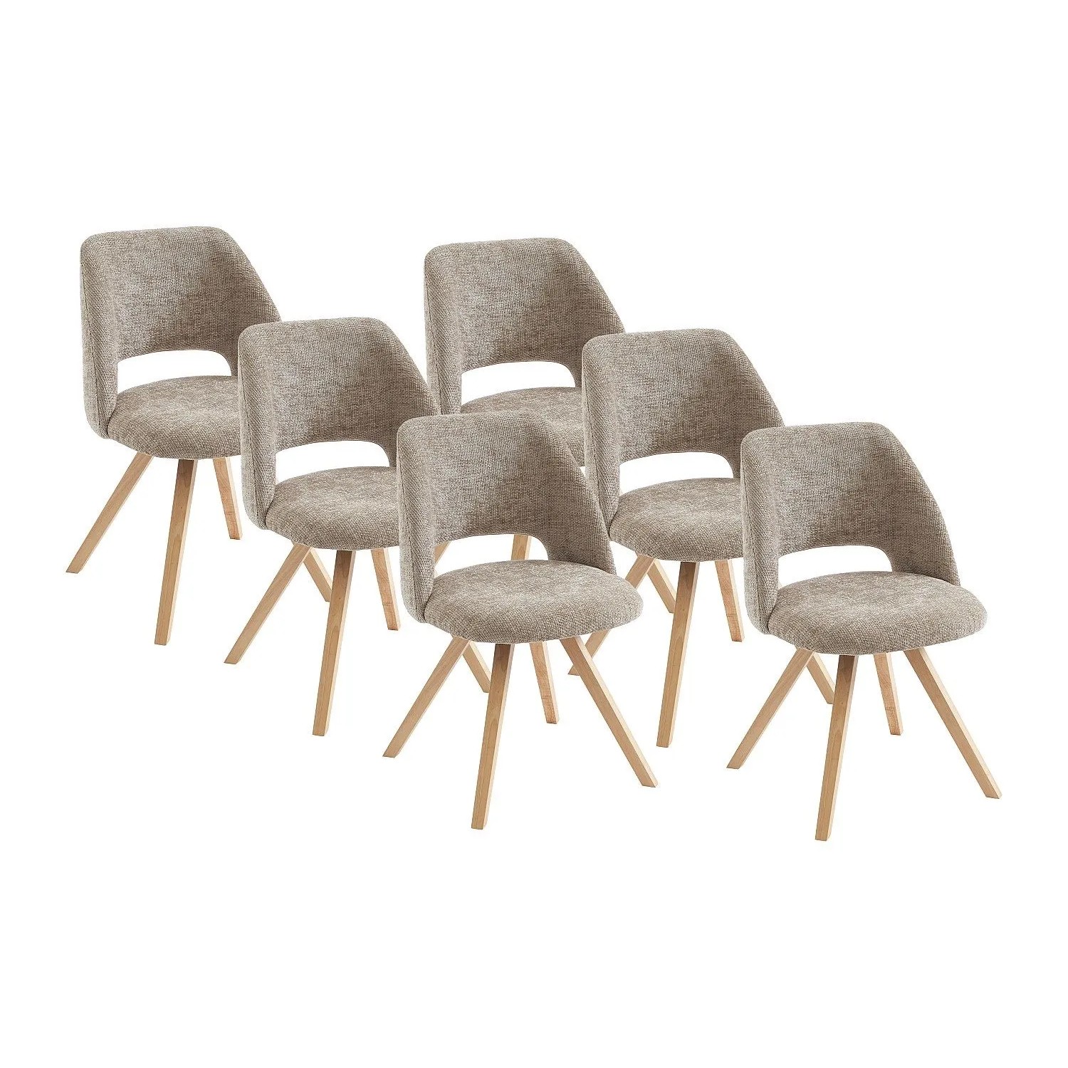 Vente-unique Stuhl Vesiani Taupe 53.5 cm