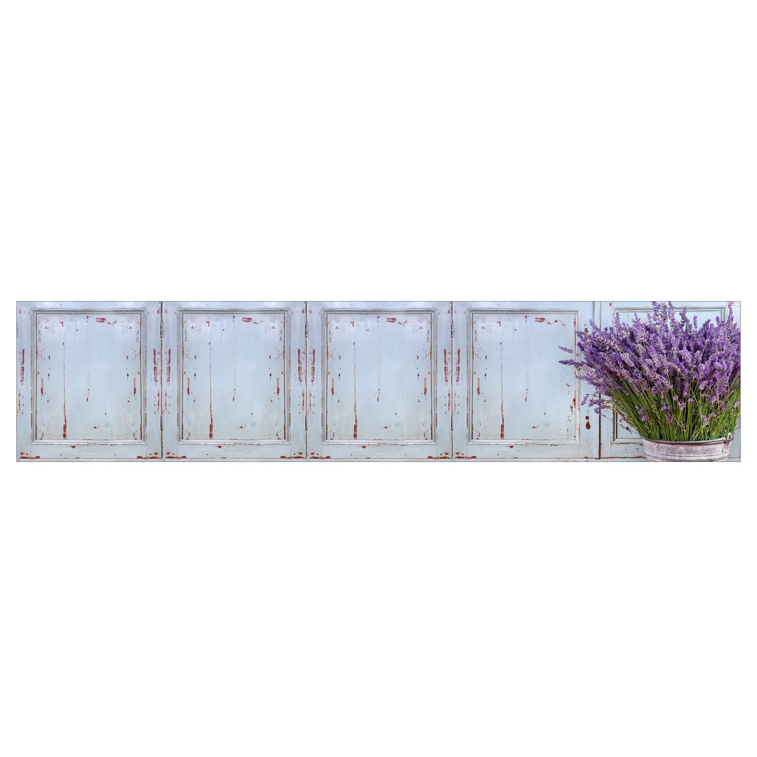 MySpotti Küchenrückwand Profix Cucina Vintage Lavendel 270 x 60 cm Pastellblau