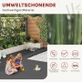 Graue WOLTU WPC Terrassendielen in Holz-Optik, 30x60cm, mit spielenden Kindern auf einer Terrasse. Klickfliesen für Garten & Balkon.