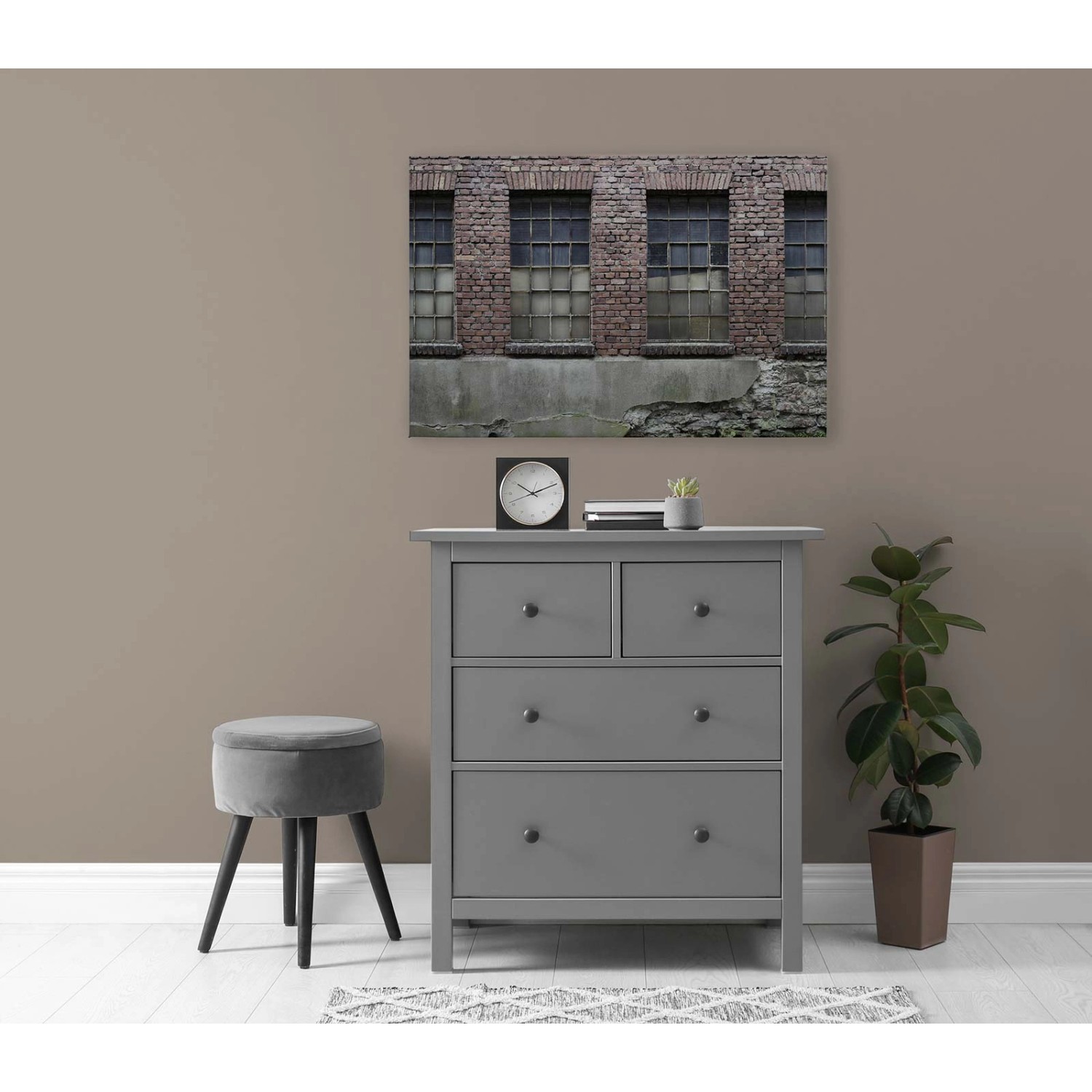 Bricoflor Werkstatt Fabrik Industrie Vintage Retro Dekor Wandbild In Backst günstig online kaufen