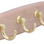 Siro Schlüsselleiste aus Buche mit 4 Messinghaken, Länge 200mm, FSC®-zertifiziert.