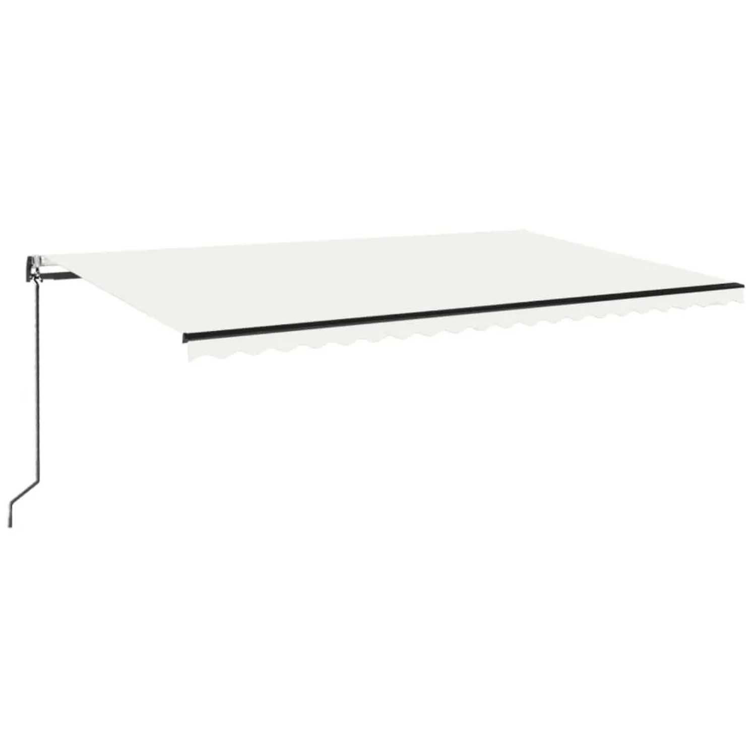 Furnicato Automatische Einziehbare Markise 500x350 Cm Creme Mit Aluminiumrahmen Und Fernbedienung