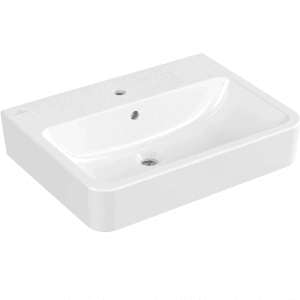 Weißes Villeroy & Boch O.Novo Waschbecken, 60 cm, mit Überlauf. Glänzende Sanitärkeramik für Ihr Bad.