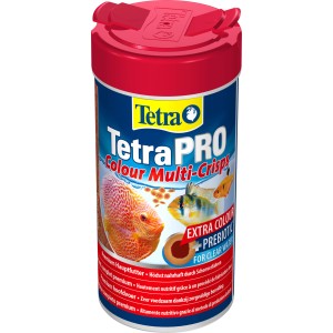 TetraPro Colour Multi-Crisps Fischfutter-Granulat, 250ml Dose für farbenprächtige Fische.