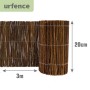Urfence flexible Beeteinfassung Weide, 300x20 cm. Gerollter und teilweise ausgerollter Holzzaun für den Garten.